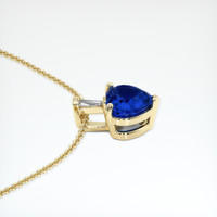 1.18 Ct. Blue Sapphire Pendant, 14K Yellow Gold 3