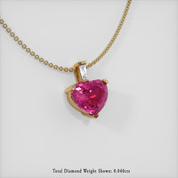2.03 Ct. Sapphire Pendant, 14K Yellow Gold 2
