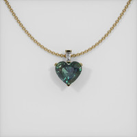 3.64 Ct. Sapphire Pendant, 14K Yellow Gold 1