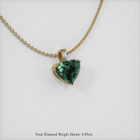 3.64 Ct. Sapphire Pendant, 14K Yellow Gold 2