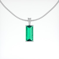 1.03 Ct. Emerald Pendant, Platinum 950 1