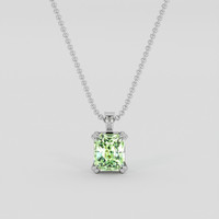 1.42 Ct. Green Tourmaline Pendant, Silver 1