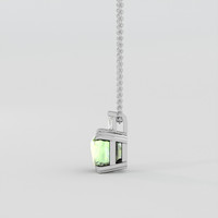1.42 Ct. Green Tourmaline Pendant, Silver 3