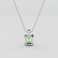 1.42 Ct. Green Tourmaline Pendant, Silver 4