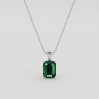 1.58 Ct. Tsavorite Garnet Pendant, 10K White Gold 1