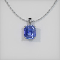 2.08 Ct. Sapphire Pendant, 14K White Gold 1