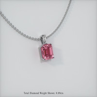 2.08 Ct. Sapphire Pendant, 14K White Gold 2