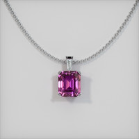 1.14 Ct. Sapphire Pendant, 14K White Gold 1