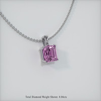 1.31 Ct. Sapphire Pendant, 14K White Gold 2