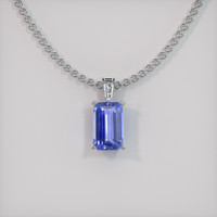 1.58 Ct. Sapphire Pendant, 14K White Gold 1