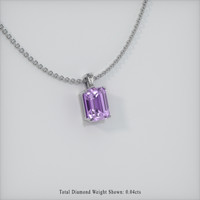 1.66 Ct. Sapphire Pendant, 14K White Gold 2