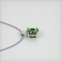 0.52 Ct. Green Sapphire Pendant, 14K White Gold 3