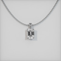 1.17 Ct. Sapphire Pendant, 14K White Gold 1