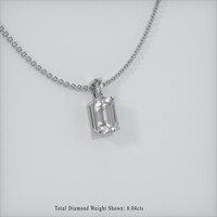 1.17 Ct. Sapphire Pendant, 14K White Gold 2