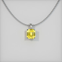 1.41 Ct. Yellow Sapphire Pendant, 14K White Gold 1