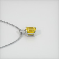 1.41 Ct. Yellow Sapphire Pendant, 14K White Gold 3