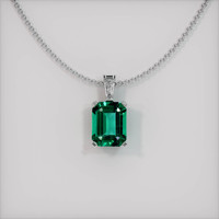 1.40 Ct. Emerald  Pendant - 18K White Gold