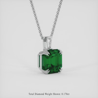 5.12 Ct. Emerald Pendant, 18K White Gold 2