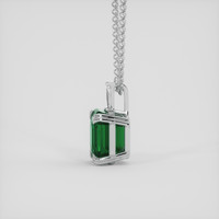 5.12 Ct. Emerald Pendant, 18K White Gold 3