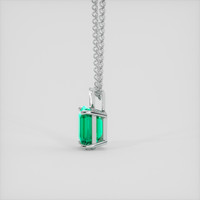 2.67 Ct. Emerald Pendant, 18K White Gold 3