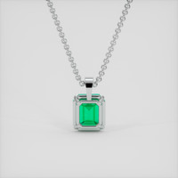 2.67 Ct. Emerald Pendant, 18K White Gold 4