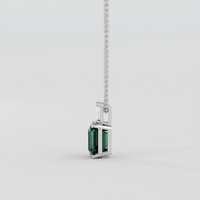 1.58 Ct. Tsavorite Garnet Pendant, 18K White Gold 3