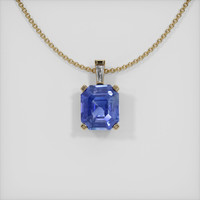 2.08 Ct. Sapphire Pendant, 14K Yellow Gold 1