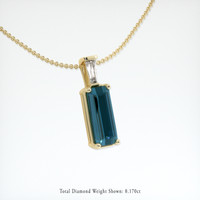 1.81 Ct. Gemstone Pendant, 14K Yellow Gold 2