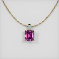 1.14 Ct. Pink Sapphire Pendant, 14K Yellow Gold 1