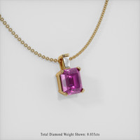 1.14 Ct. Sapphire Pendant, 14K Yellow Gold 2