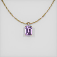 1.66 Ct. Purple Sapphire Pendant, 14K Yellow Gold 1