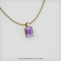 1.66 Ct. Purple Sapphire Pendant, 14K Yellow Gold 2