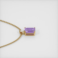 1.66 Ct. Purple Sapphire Pendant, 14K Yellow Gold 3