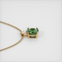 0.52 Ct. Green Sapphire Pendant, 14K Yellow Gold 3