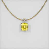 1.41 Ct. Sapphire Pendant, 14K Yellow Gold 1
