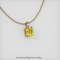 1.41 Ct. Sapphire Pendant, 14K Yellow Gold 2