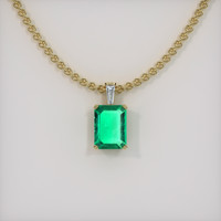 1.33 Ct. Emerald Pendant, 18K Yellow Gold 1