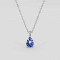 4.21 Ct. Blue Sapphire Pendant, Platinum 950 1