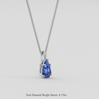4.21 Ct. Blue Sapphire Pendant, Platinum 950 2