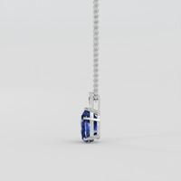 4.21 Ct. Blue Sapphire Pendant, Platinum 950 3
