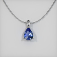 0.45 Ct. Sapphire Pendant, 14K White Gold 1