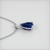 0.75 Ct. Blue Sapphire Pendant, 14K White Gold 3
