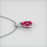 1.25 Ct. Pink Sapphire Pendant, 14K White Gold 3