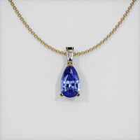 0.58 Ct. Sapphire Pendant, 14K Yellow Gold 1