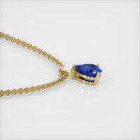 0.86 Ct. Blue Sapphire Pendant, 14K Yellow Gold 3