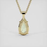 8.09 Ct. Green Prasiolite Pendant, 14K Yellow Gold 4