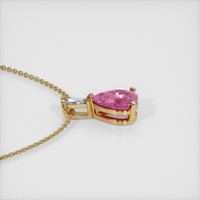 0.78 Ct. Pink Sapphire Pendant, 14K Yellow Gold 3