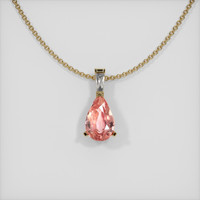 0.83 Ct. Sapphire Pendant, 14K Yellow Gold 1
