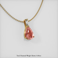 0.83 Ct. Sapphire Pendant, 14K Yellow Gold 2