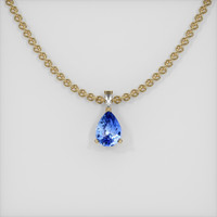 0.86 Ct. Blue Sapphire Pendant, 18K Yellow Gold 1